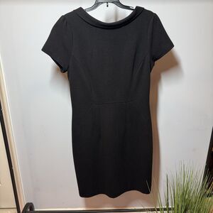 Boden Dress Women's 14 Black Sheath Midi Lined Cap Sleeve Cotton Modal Spandex